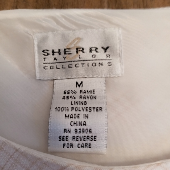 Shell/tank Sherry Taylor Collections, Medium, cream with dark Mustard plaid - Picture 3 of 7